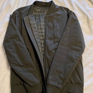 Lululemon Olive/Green Reversible Bomber Jacket - Large